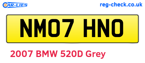 NM07HNO are the vehicle registration plates.