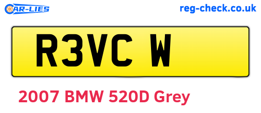 R3VCW are the vehicle registration plates.