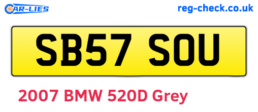 SB57SOU are the vehicle registration plates.