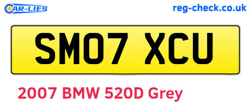 SM07XCU are the vehicle registration plates.