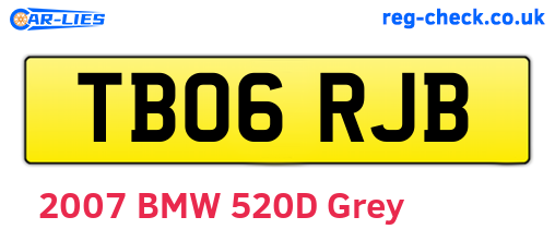 TB06RJB are the vehicle registration plates.