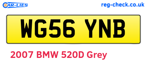 WG56YNB are the vehicle registration plates.