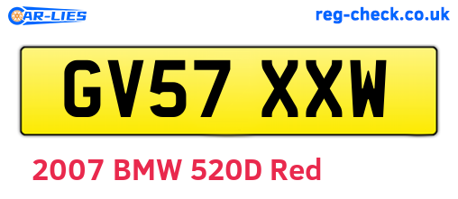 GV57XXW are the vehicle registration plates.