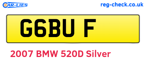 G6BUF are the vehicle registration plates.