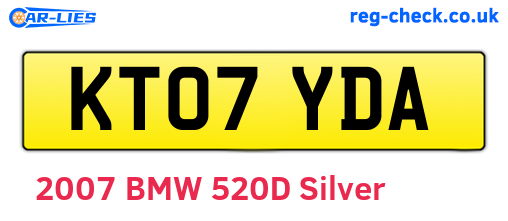 KT07YDA are the vehicle registration plates.