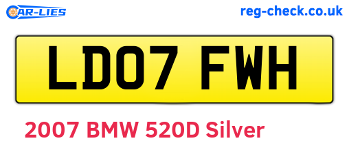 LD07FWH are the vehicle registration plates.