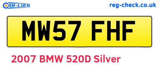 MW57FHF are the vehicle registration plates.