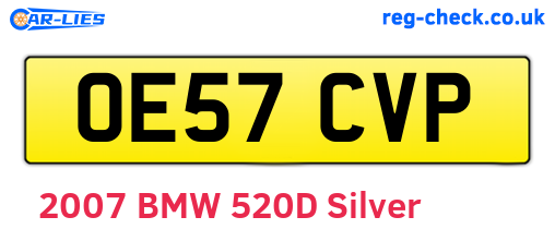 OE57CVP are the vehicle registration plates.