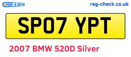 SP07YPT are the vehicle registration plates.