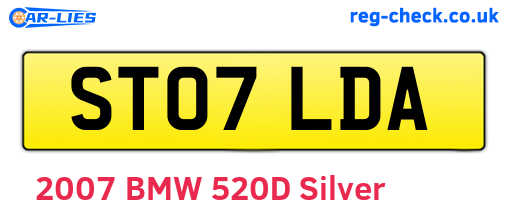 ST07LDA are the vehicle registration plates.