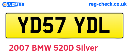 YD57YDL are the vehicle registration plates.
