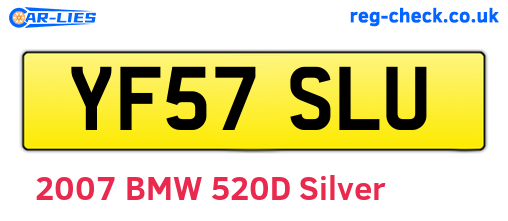 YF57SLU are the vehicle registration plates.