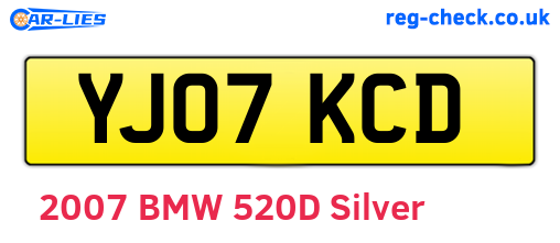 YJ07KCD are the vehicle registration plates.