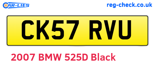 CK57RVU are the vehicle registration plates.