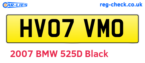 HV07VMO are the vehicle registration plates.