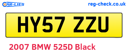 HY57ZZU are the vehicle registration plates.