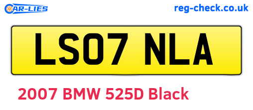 LS07NLA are the vehicle registration plates.