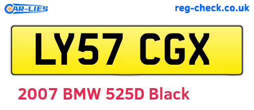 LY57CGX are the vehicle registration plates.