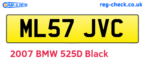 ML57JVC are the vehicle registration plates.