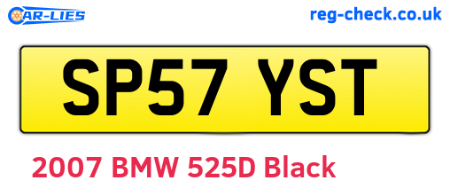 SP57YST are the vehicle registration plates.
