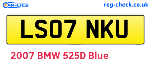 LS07NKU are the vehicle registration plates.