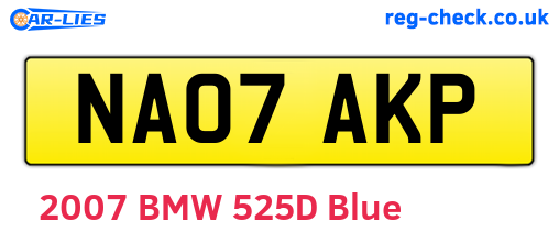 NA07AKP are the vehicle registration plates.