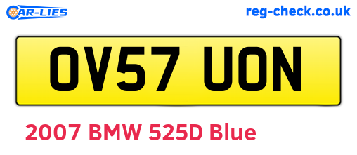 OV57UON are the vehicle registration plates.