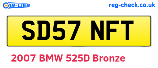 SD57NFT are the vehicle registration plates.