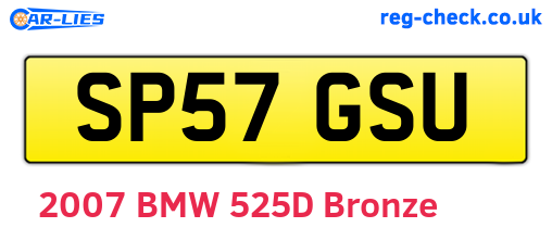 SP57GSU are the vehicle registration plates.