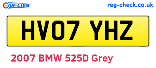 HV07YHZ are the vehicle registration plates.