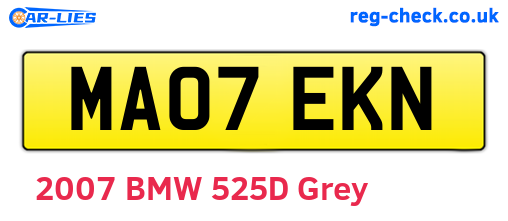 MA07EKN are the vehicle registration plates.