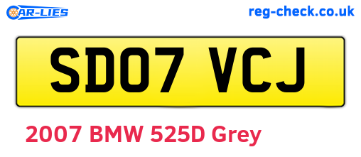 SD07VCJ are the vehicle registration plates.