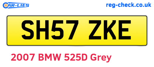 SH57ZKE are the vehicle registration plates.