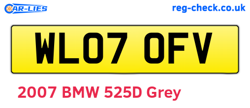 WL07OFV are the vehicle registration plates.