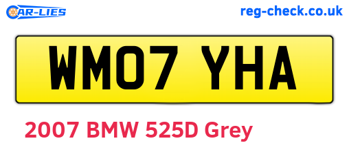 WM07YHA are the vehicle registration plates.