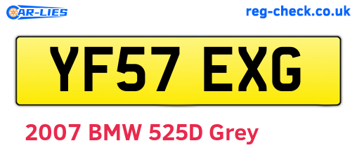 YF57EXG are the vehicle registration plates.