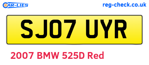 SJ07UYR are the vehicle registration plates.