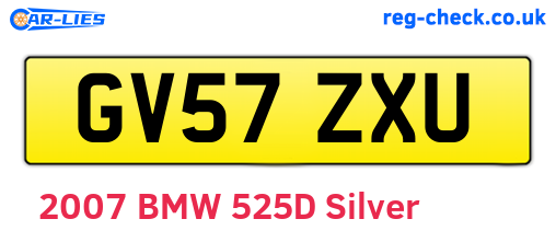 GV57ZXU are the vehicle registration plates.