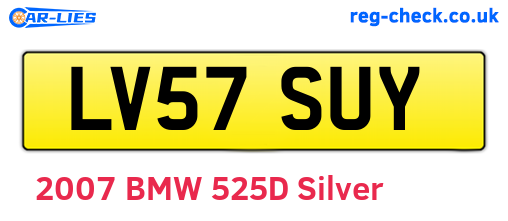 LV57SUY are the vehicle registration plates.