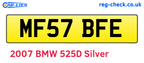 MF57BFE are the vehicle registration plates.