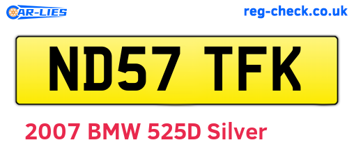ND57TFK are the vehicle registration plates.