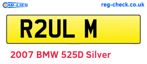 R2ULM are the vehicle registration plates.