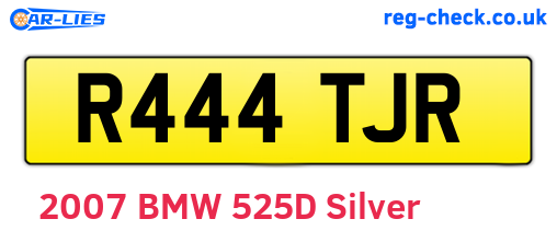 R444TJR are the vehicle registration plates.