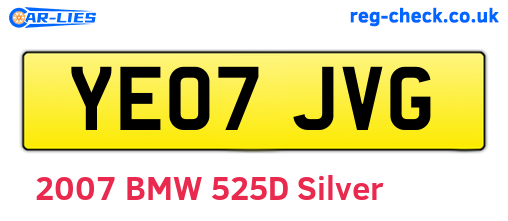 YE07JVG are the vehicle registration plates.