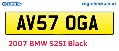 AV57OGA are the vehicle registration plates.
