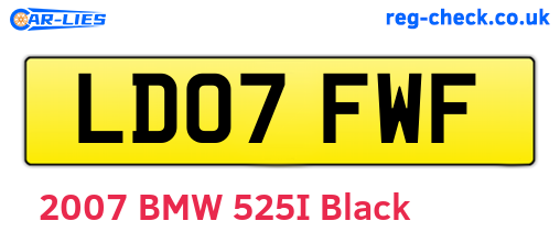 LD07FWF are the vehicle registration plates.