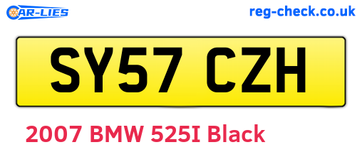 SY57CZH are the vehicle registration plates.