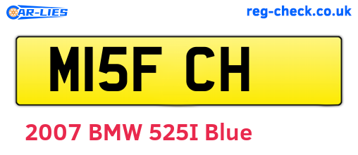 M15FCH are the vehicle registration plates.