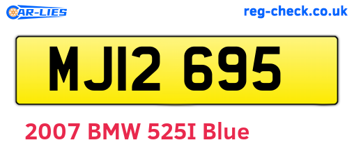 MJI2695 are the vehicle registration plates.