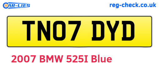 TN07DYD are the vehicle registration plates.